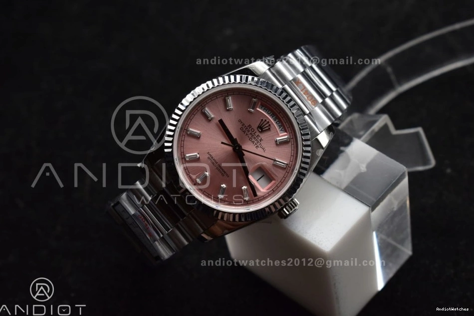 36 QF SS Pink Bracelet Edition President Weight) OnTrend DayDate vr3255 Diamond (Gain V5 904L Steel Dial Best 687 on 0519